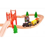Set trenulet Wooden Train 37 piese Set trenulet Wooden Train 37 piese